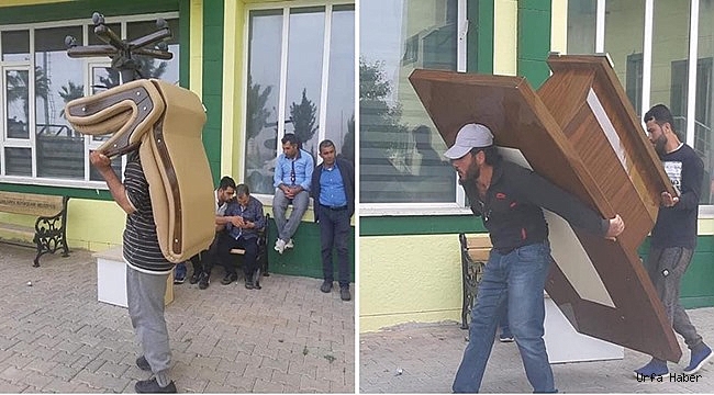Urfa'da Başkanlık koltuğu haciz edildi