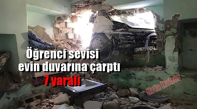 Şanlıurfa'da öğrenci servisi evin duvarına çarptı