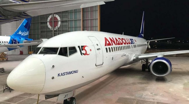 AnadoluJet uçağına 15 Temmuz logosu