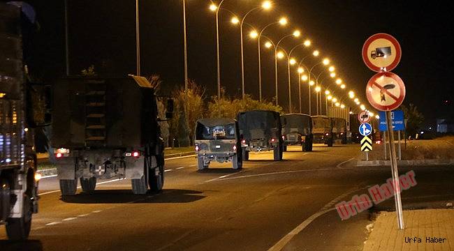 Şanlıurfa'da Suriye sınırına askeri sevkiyat