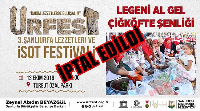 Urfa'da festival iptal edildi