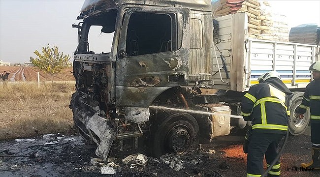 Şanlıurfa'da tır yangını