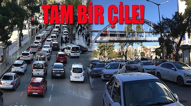Urfa'da bitmeyen şehir içi trafik çilesi