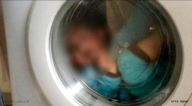 3 yaşındaki oğlunu çamaşır makinesine kilitledi