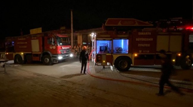 Sanayi sitesi bölgesindeki çıkan yangın büyümeden söndürüldü