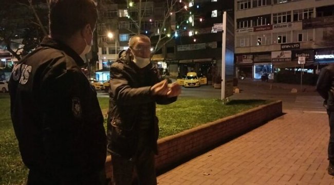 Sokağa çıkma kısıtlamasını ihlal etti, polise tehditler savurdu