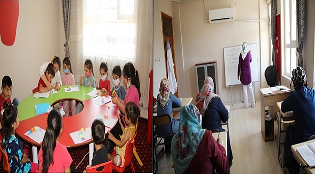 Haliliye'de Kadınlar Okuma Öğrenirken, Çocukları Kreşte Eğitim Alıyor