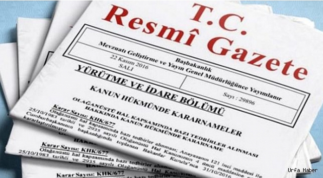 Şanlıurfa'da bazı kaymakam ve vali yardımcıları değişti