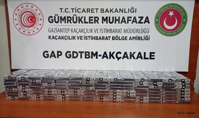  Akçakale'de çok sayıda kaçak sigara ele geçirildi