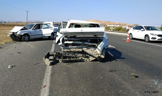 Urfa'da kaza: Duran otomobile çarptı!