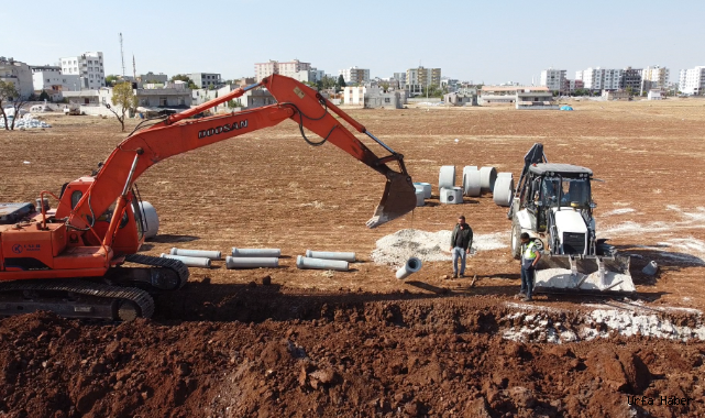 Urfa’nın ilçesinde alt yapı çalışması sürüyor