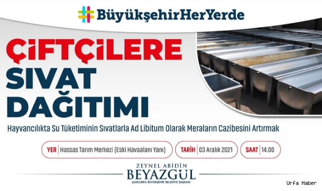 Büyükşehir Belediyesi çiftçilere Sıvat dağıtımı yapacak