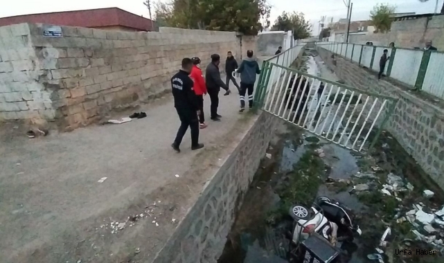 Ceylanpınar’da araç dereye düştü