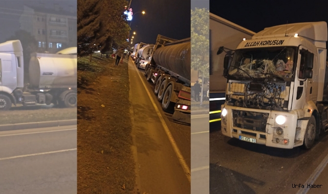 Viranşehir'de zincirleme kaza! Uzun araç kuyrukları oluştu
