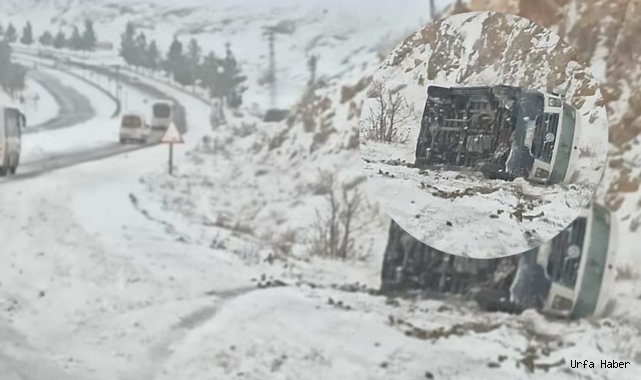 Akçakale Gaziantep çevre yolunda bir araç devrildi