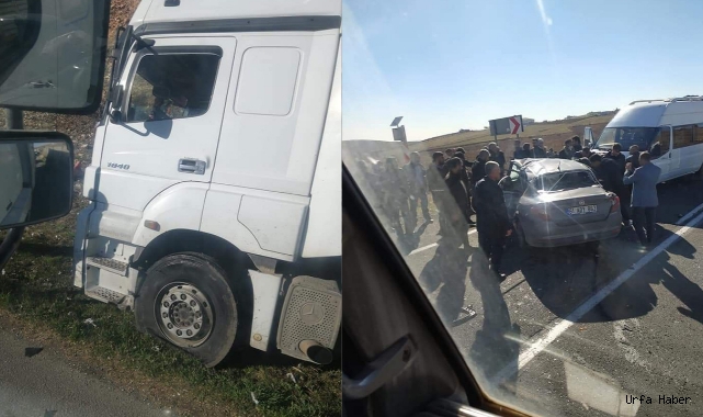  Urfa- Suruç yolunda zincirleme  kaza! Yaralılar var