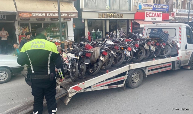  Urfa’da çok sayıda motosiklet trafikten men edildi!