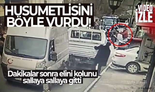 Husumetlisini böyle vurdu