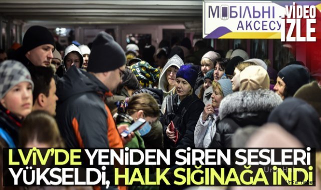 Lviv'de halk sirenlerin ardından alt geçide sığındı
