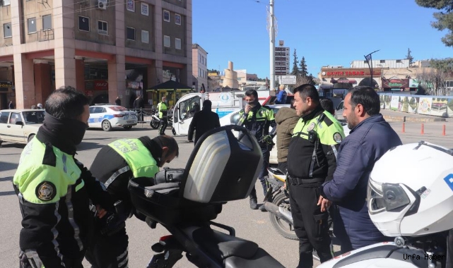 Şanlıurfa’da motosiklet sürücülerine ceza yağdı
