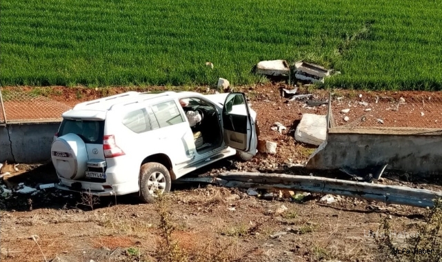 Urfa’da Kontrolden çıkan İran plakalı araç şarampole devrildi: 4 yaralı