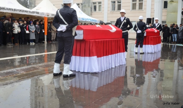 Urfa'da şehit polisler son yolculuğuna uğurlandı!