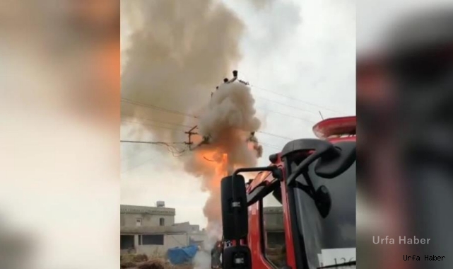 Urfa’da trafo patladı! Yangın korkuttu