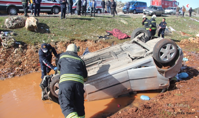 Virajı alamayan araç şarampole uçtu: 1 ölü, 4 yaralı