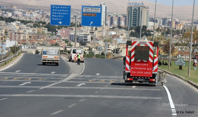 Büyükşehir’den yol işaretleme çalışması