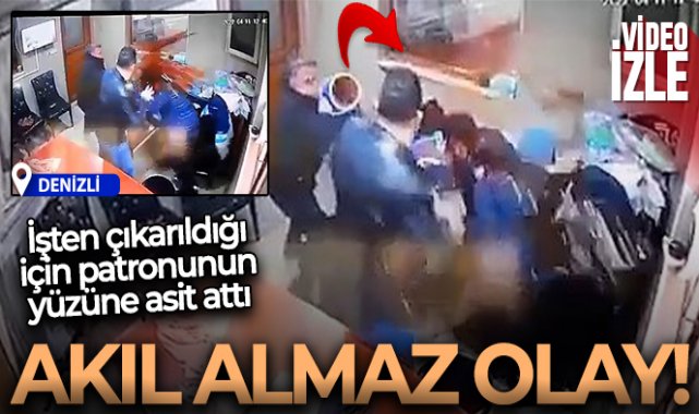 Kendisini işten çıkaran patronun yüzüne asit attı