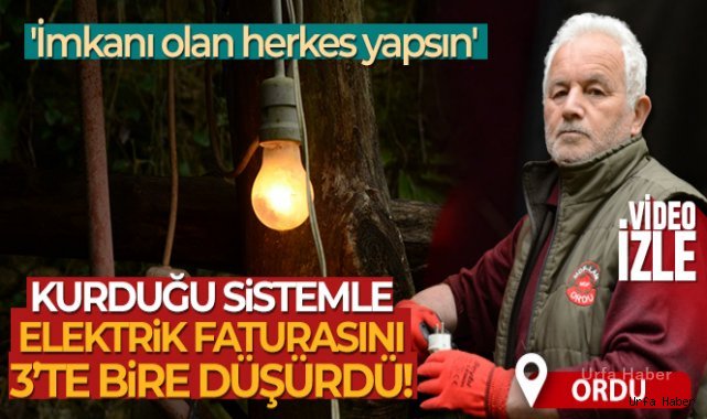 Kurduğu sistemle elektrik faturasını 3'te bire düşürdü