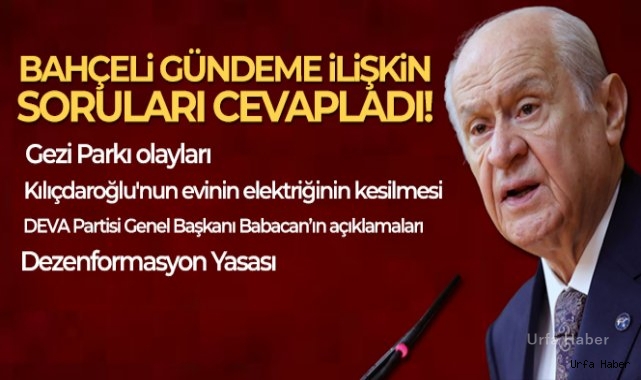 MHP Genel Başkanı Bahçeli'den önemli açıklamalar!