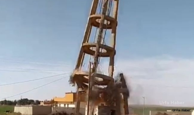 Şanlıurfa’da dev su deposu saniyeler içinde yıkıldı