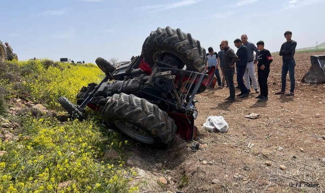 Suruç'ta Traktör devrildi baba öldü, oğlu yaralandı