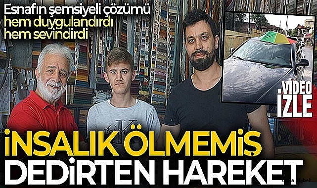 Edirneli esnafın şemsiyeli çözümü 'insanlık ölmemiş' dedirtti