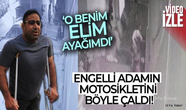 Engelli adamın motosikletini böyle çaldı