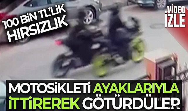 Maltepe'de 100 bin TL'lik motosikleti ittirerek çaldılar