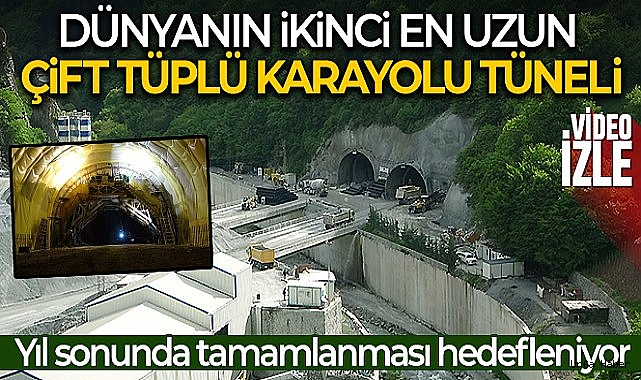 Yıl sonunda tamamlanması hedeflenen Zigana Tüneli'nde çalışmalar gece gündüz sürüyor