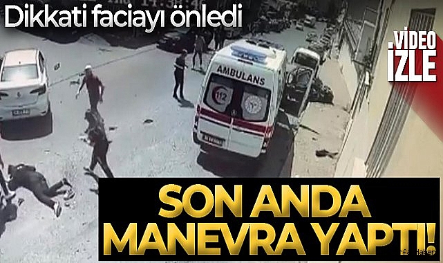 Ambulans sürücüsünün dikkati faciayı önledi
