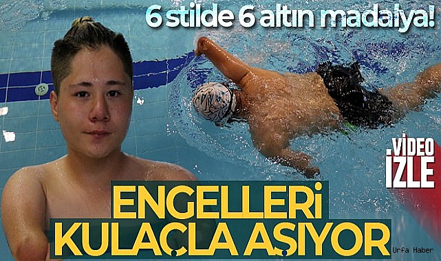 Engelleri kulaçla aşan Muhammet Enes, 6 stilde 6 altın madalya kazandı