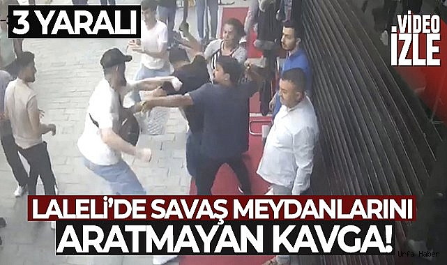 Laleli'de savaş meydanlarını aratmayan kavga kamerada