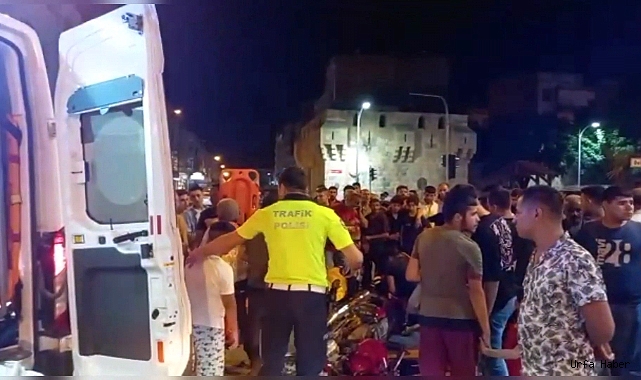 Motosiklete çarpan sürücü kaçtı: 1 Yaralı