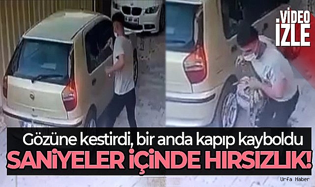 Bursa'da gözüne kestirdiği çantayı otomobilin camını patlatarak çaldı