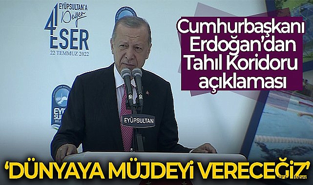 Cumhurbaşkanı Erdoğan'dan Tahıl Koridoru açıklaması