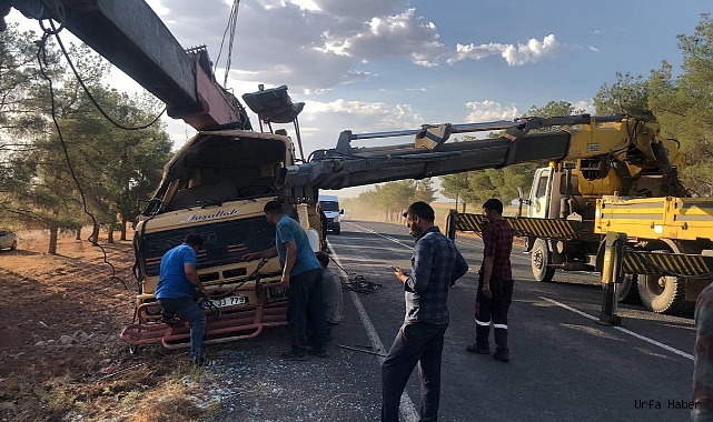 ŞANLIURFA'DA DEVRİLEN VİNCİN SÜRÜCÜSÜ YARALANDI