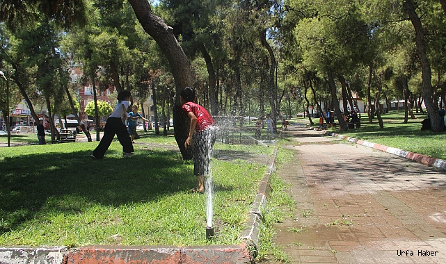 URFA'DA SICAKTAN BUNALANLARIN SIĞINAĞI PARKLAR