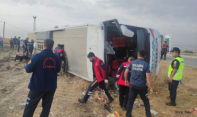 Amasya’da yolcu otobüsü devrildi: Çok sayıda yaralı var