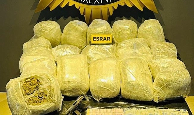 Malatya’da 46 kilo esrar ele geçirildi