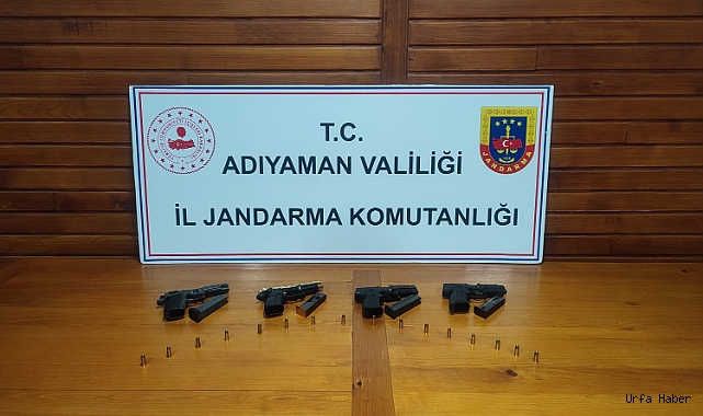 Şüpheli şahıstan 4 adet tabanca ele geçirildi