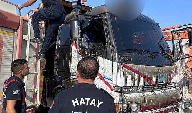 Hatay’da kamyonun hidrolik sistemi patladı: 1 kişi yaralandı